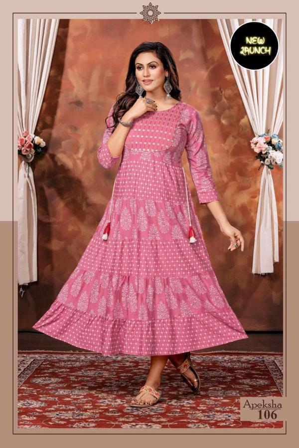 Beauty Queen Apeksha Heavy Rayon Designer Printed Long Kurti